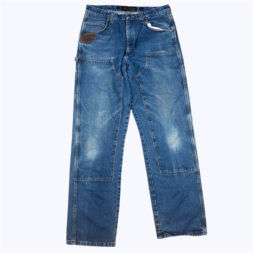 Wrangler Riggs Jeans Mens Double Knee Straight Workwear DuraShield